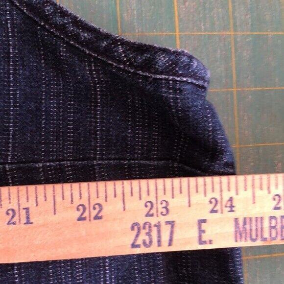 Allison Daley Womens Zip Front Sleeveless Vest Straight Hem Size 16W Stripe - Picture 4 of 6